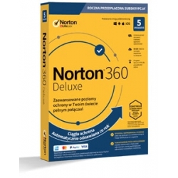 Norton 360 Deluxe PL (5 stanowisk, 12 miesięcy) - odnowienie, wersja elektroniczna